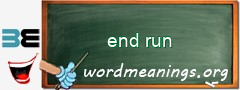 WordMeaning blackboard for end run